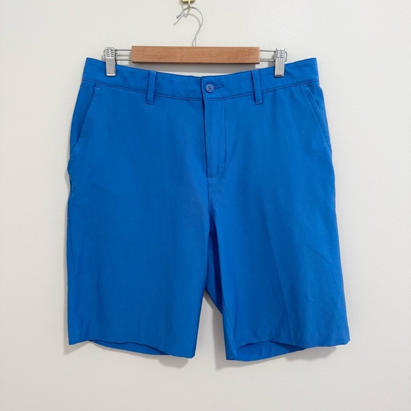 Adidas Adi Pure Blue Flat Front Shorts - Picture 1 of 5